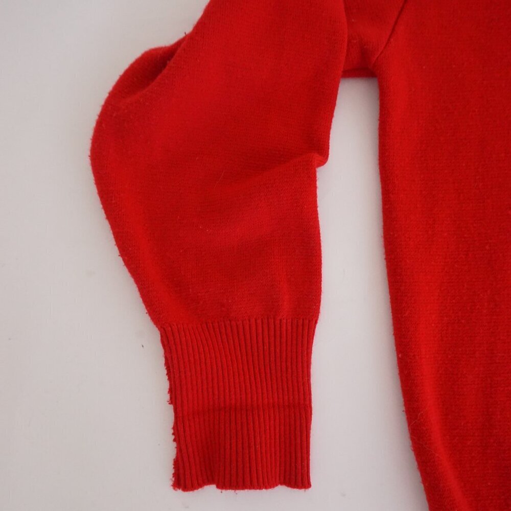 Vintage Tundra Canada Red Minimalist V Neck Knit Sweater Cotton Blend 2XLT - Picture 8 of 13